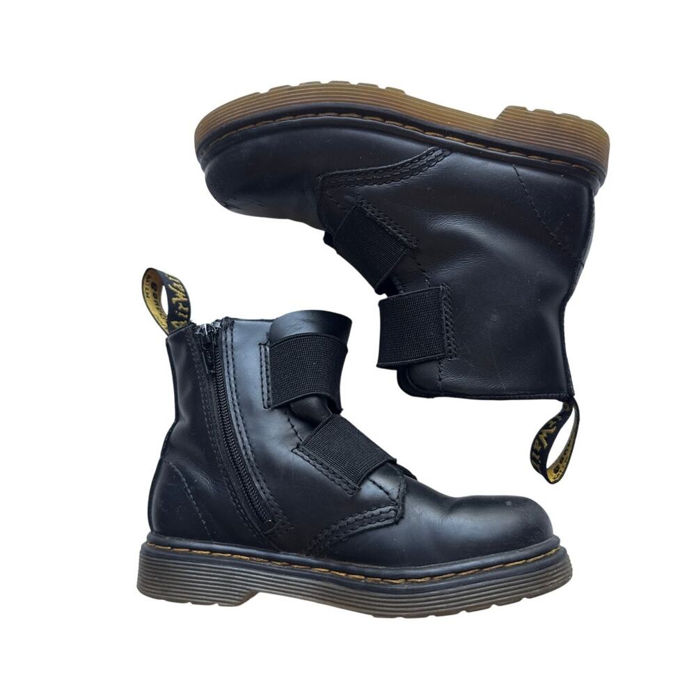 Dr. Martens Junior 1460 Elastic T Double Strap Leather Boots Size 10